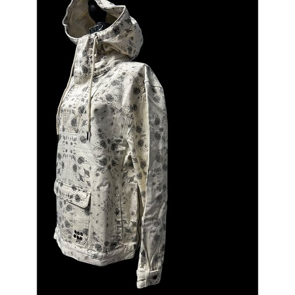 Ser.O.Ya Hoodie UNISEX SM WHITE/GREY SEASHELL Print Kangaroo Pocket GORPCORE - Picture 3 of 13